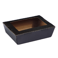 WINDOW LUNCH BOX EX-SMALL BLACK (400ML)