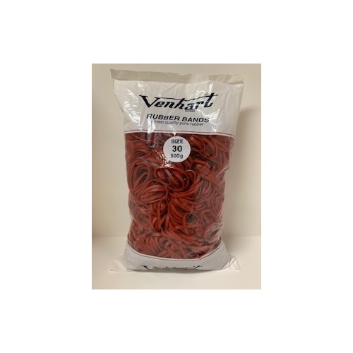 RUBBER BAND 500GM BAG #30 RED