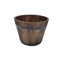 WOODEN BARRELL 320MM(D)X240MM(H) STAINED
