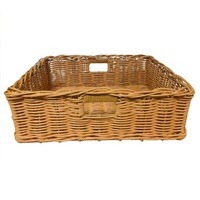 POLY BASKET NAT W/HANDLES 500X400X160MM