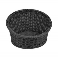 POLYWICKER BASKET ROUND SLANT DARK 350MM