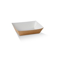 UNCOATED PAPER FOOD TRAY #2 110X75X40MM