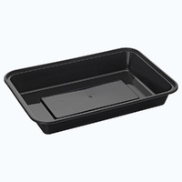 BONSON WIDE BASE 900ML BLACK CONTAINER