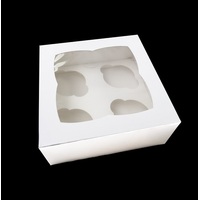 CUPCAKE BOX 04 WHITE 180X180X100MM