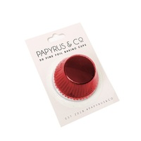 BAKING CUP FOIL RED 44MM PK50