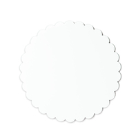 CAKE BOARD 10" SCALLOPED WHITE