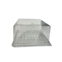SQUARE RPET CAKE BASE&LID 170X170X110MM