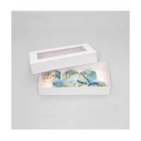 WINDOW COOKIE BOX WHITE MEDIUM PK50