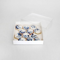 COOKIE BOX WHITE SQUARE W/CLEAR LID