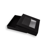 WINDOW COOKIE BOX BLACK SMALL 6X6X1"