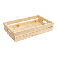 PINE TRAY NATURAL 310X450X95MM W/HANDLE