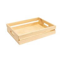PINE TRAY NATURAL 340X420X95 W/HANDLE