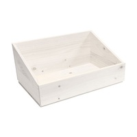 SLANTED CRATE WHITE WASH 450X320X110-210