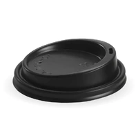 90MM SLOTTED PS BLACK COFFEE LID