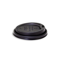 90MM COFFEE LID 12/16OZ - BLACK