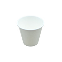 8OZ SQ LOCKEY SINGLE WALL CUP WHITE 90MM