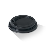 80MM COFFEE LID 6/8OZ - BLACK