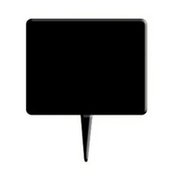 **BLACK** TICKET W/SPIKE PLASTIC 65X50MM