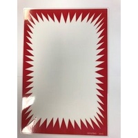 LAMINATED CARD A4 FLASH RED