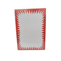 A5 SIGN FLASH RED 25PK 300GSM