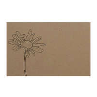 GIFT CARD KRAFT DAISY 10X6.5CM PK50