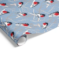 XMAS GIFT WRAP ROLL BLUE ROBINS 60CMX40M