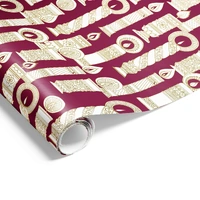 XMAS GIFT WRAP BURGUNDY CANDLES 60CMX40M