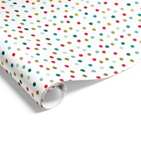 XMAS GIFTWRAP GREEN RED GOLD DOT60CMX40M