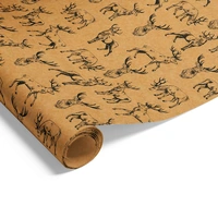XMAS GIFT WRAP STAG ON KRAFT 60CMX40M