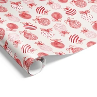 XMAS GIFT WRAP RED BAUBLES 60CMX40
