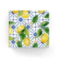 GIFT WRAP ROLL LEMON BLUE TILE 60CMX40M