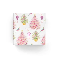 XMAS PINK WATERCOLOUR TREE ROLL 60CMX40M