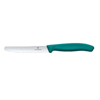 KNIFE VICTORINOX 11CM TEAL SERRATED RND