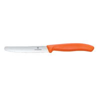 KNIFE VICTORINOX 11CM ORNGE SERRATED RND