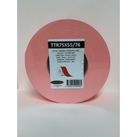 LABEL BLANK 75X55MM RED - 100M ROLL