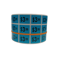 LABEL 20X25 BLUE $3.99 BLOCK PRINT