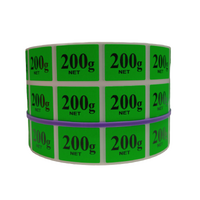 LABEL 20X25 GREEN 200G NET BLOCK PRINT