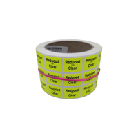 LABEL 20X25 YELLOW REDUCED TO CLEAR