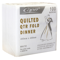 NAPKIN DINNER CAPRI WHITE QUILTED 2PLY
