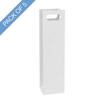 WINE BAG SINGLE BOTTLE WHITE PACK 5