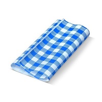 GREASEPROOF 20X15CM GINGHAM BLU *1000PK