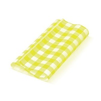 GREASEPROOF 20X30CM GINGHAM YELLOW PRINT