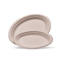 BAMBOO COMPOSTABLE PLATE OVAL LARGE
