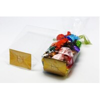 CLEAR BAG 130X400MM WITH GOLD CARD BASE