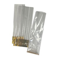 POLYPROP BAG/W GOLD BASE 100X230X50MM