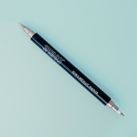 EDIBLE METALLIC PEN SILVER DUAL TIP