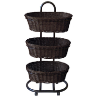 3-TIER OVAL POLWICKER CHOC STAND BASKET