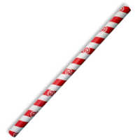 PAPER STRAWS JUMBO 10MM RED STRIPE