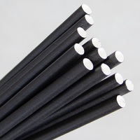 PAPER STRAWS REGULAR BLACK