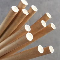 PAPER STRAWS REGULAR KRAFT BROWN